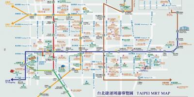Taipei metro harta cu atracții