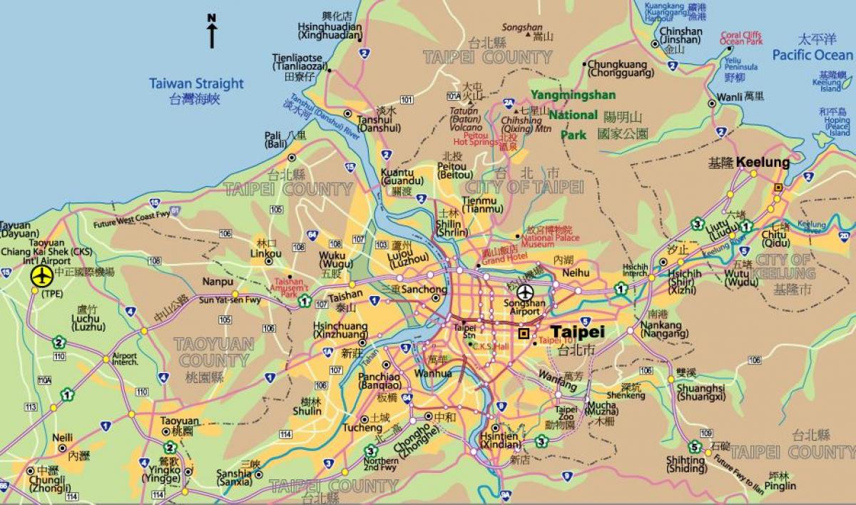 Taipei centru hartă