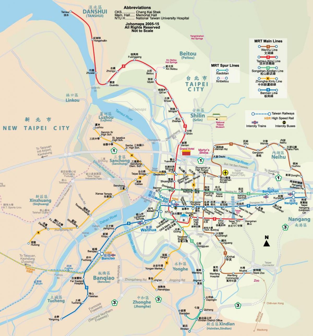 Taipei city arată hartă