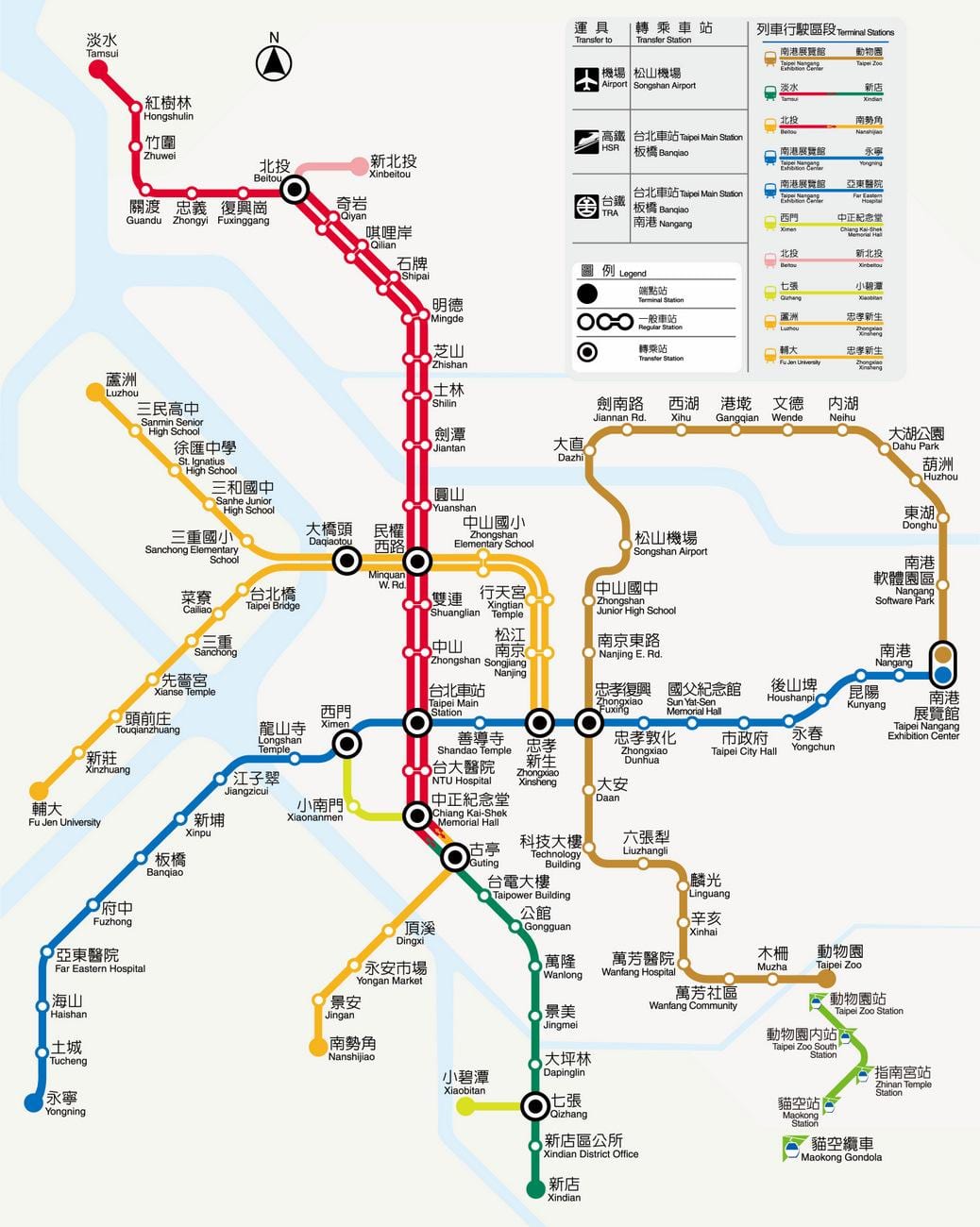 harta Taipei mrt tarif 
