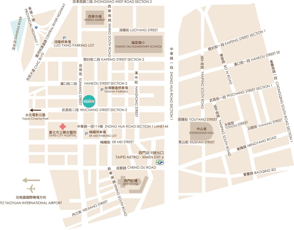 ximending Taipei arată hartă