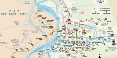 Taipei city arată hartă