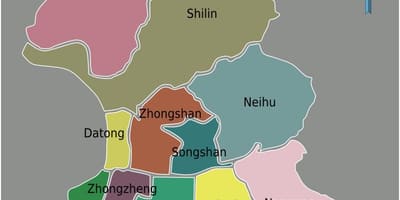 Taipei city district hartă