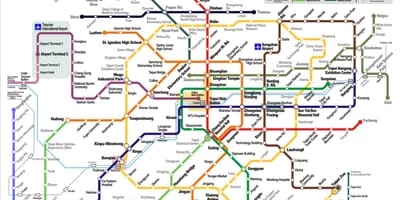 Metrou Taipei arată hartă