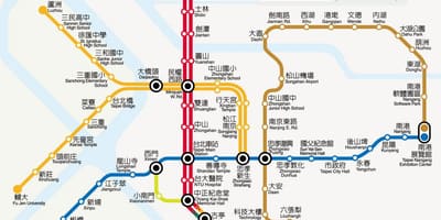 Harta Taipei mrt tarif 