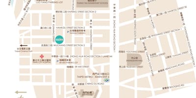 Ximending Taipei arată hartă